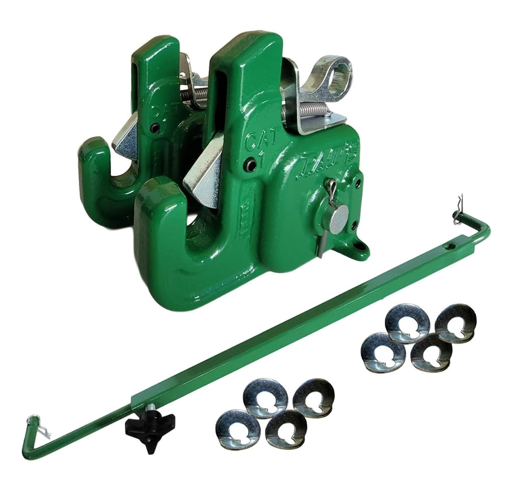 Pat's Easy Change with Stabilizer Bar - Best Quick Hitch System On The Market ?C Flexible, Durable and Affordable (CAT #1 Green)