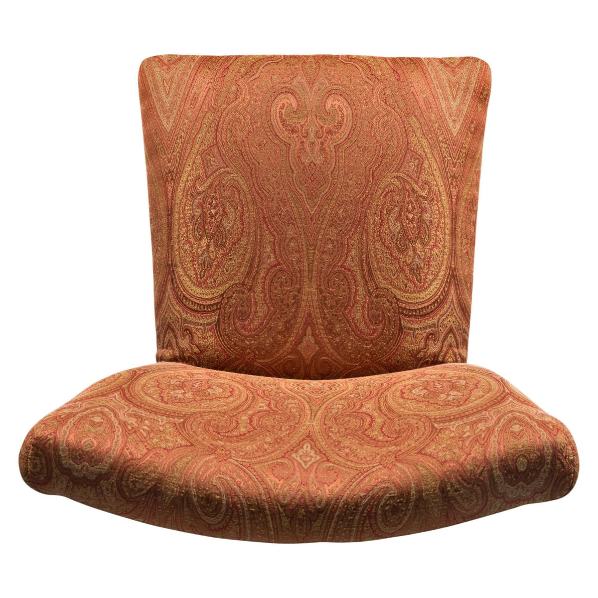 HomePop Parsons Red/Gold Damask Dining Chair