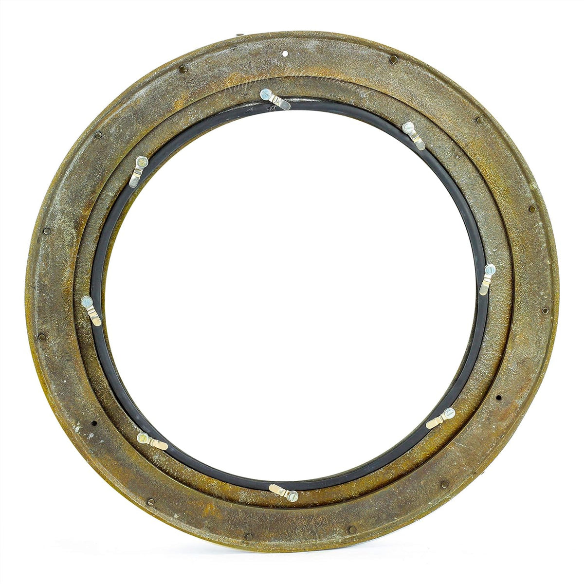 Nagina International, 17 Aluminum Porthole Antique Finish~Port Window Glass Ship Porthole Decor Pack of 2