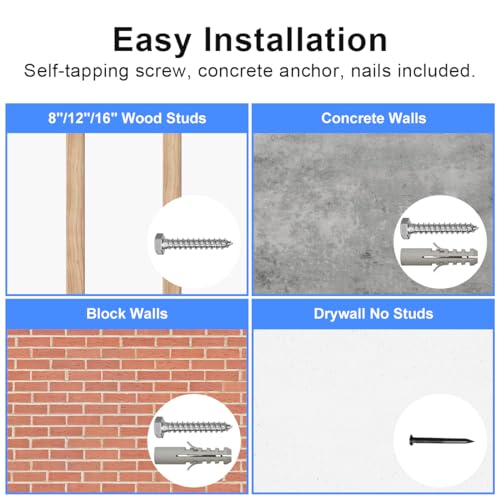 Suptek Studless TV Wall Mount for Most 23-60 Inch TVs up to 99 lbs, Low Profile No Drill TV Mount, Drywall TV Bracket with Max VESA 400x400mm, No Stud, No Drill, Easy Install, MF8