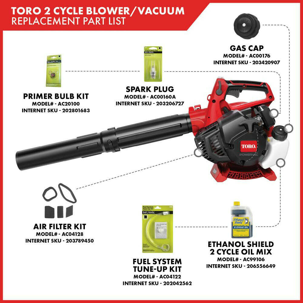 Toro - 150 MPH 460 CFM 25.4cc 2-Cycle Handheld GAS Leaf Blower Vacuum