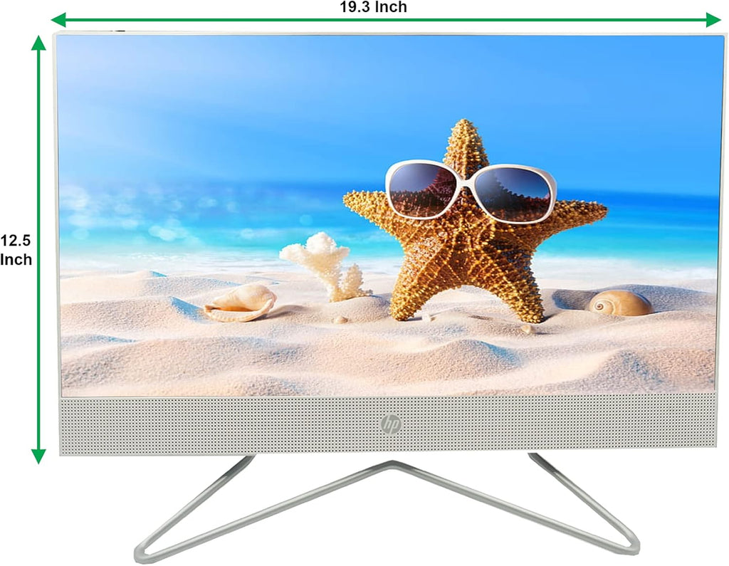 HP All in One Desktop 22 Inch Full HD PC 22-dd0016 Computer, AMD Athlon 3050U Processor |4GB Ram, 1TB Hard Drive| Camera, Speakers, HDMI, WiFi and Bluetooth, Windows 10 (Renewed)