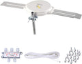 LAVA HD8008 Omnidirectional 360 Degree HD TV 4K Omnipro TV Antenna OmniPro HD-8008 + Installation Kit & FiveStar TV Antenna Jpole