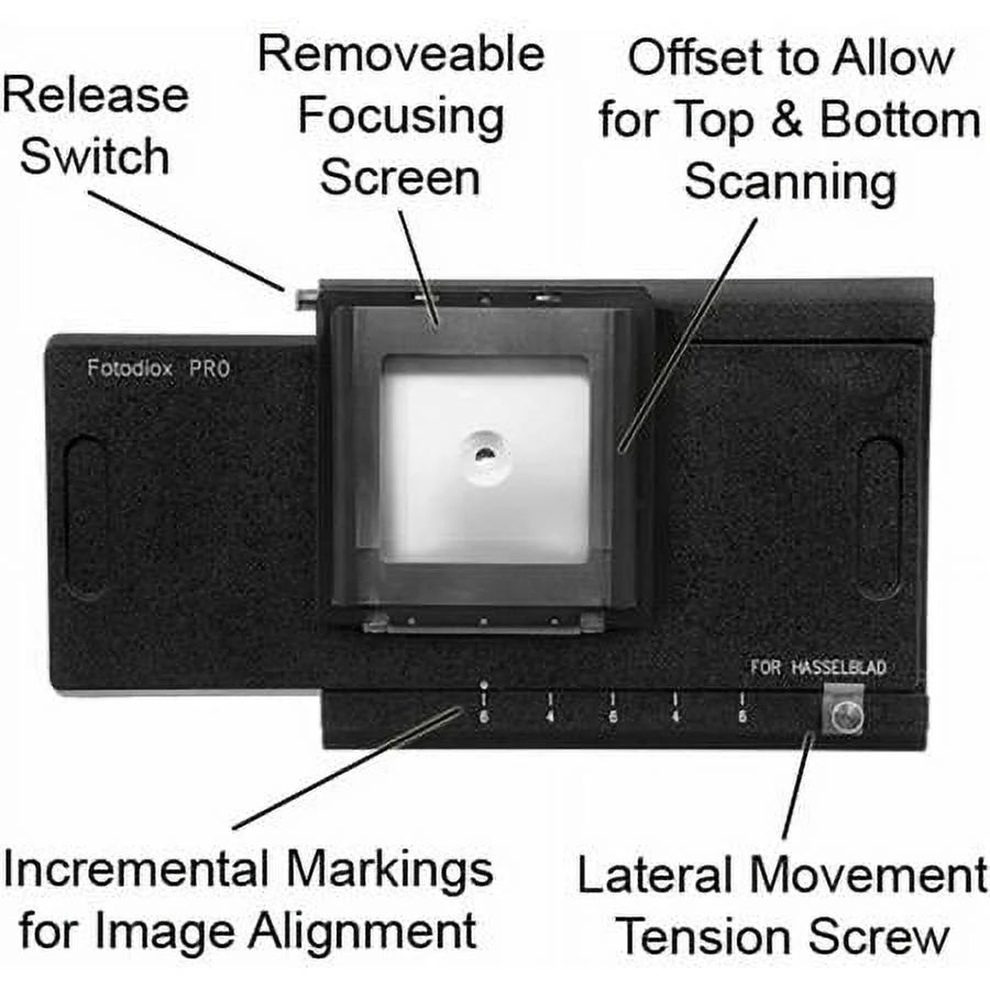 Fotodiox HB-V-4x5-Pro Pro Lens Mount Adapter - Hasselblad V-Mount Film Backs To Large Format 4 x 5 View Cameras with a Graflok Rear Standard Shift Stitch Adapter with Focusing Screen