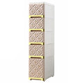 Narrow Bathroom Removable Medicine Cabinet Tall Corner Cabinet with Storage Drawers and Casters, Side Cabinet Crevice Shelf for Kitchen, Living Room, Laundry Room, Bedroom